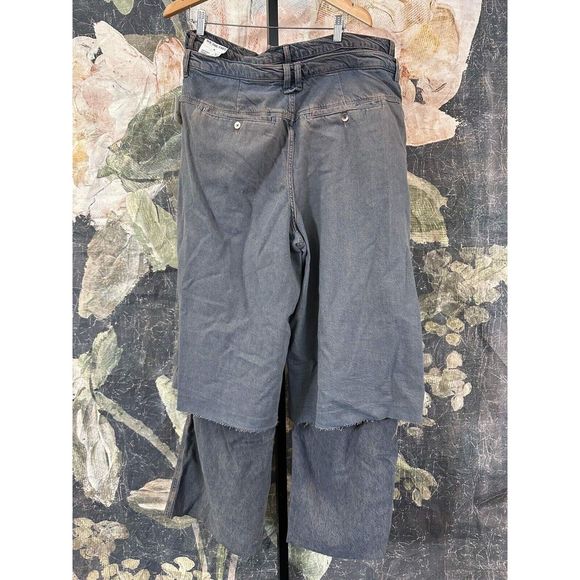 Free People We The Free Nocturne Double Hem Trouser Jeans Size 32 - Picture 7 of 9